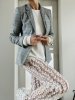 Marynarka Blazer Krata Zara Grey
